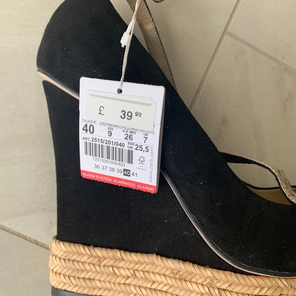 Zara open toe wedge platform shoe size 9 - Picture 3 of 5